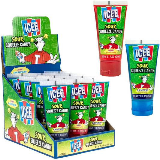 Icee Sour Squeeze Candy Blue Raspberry  2.1 Oz