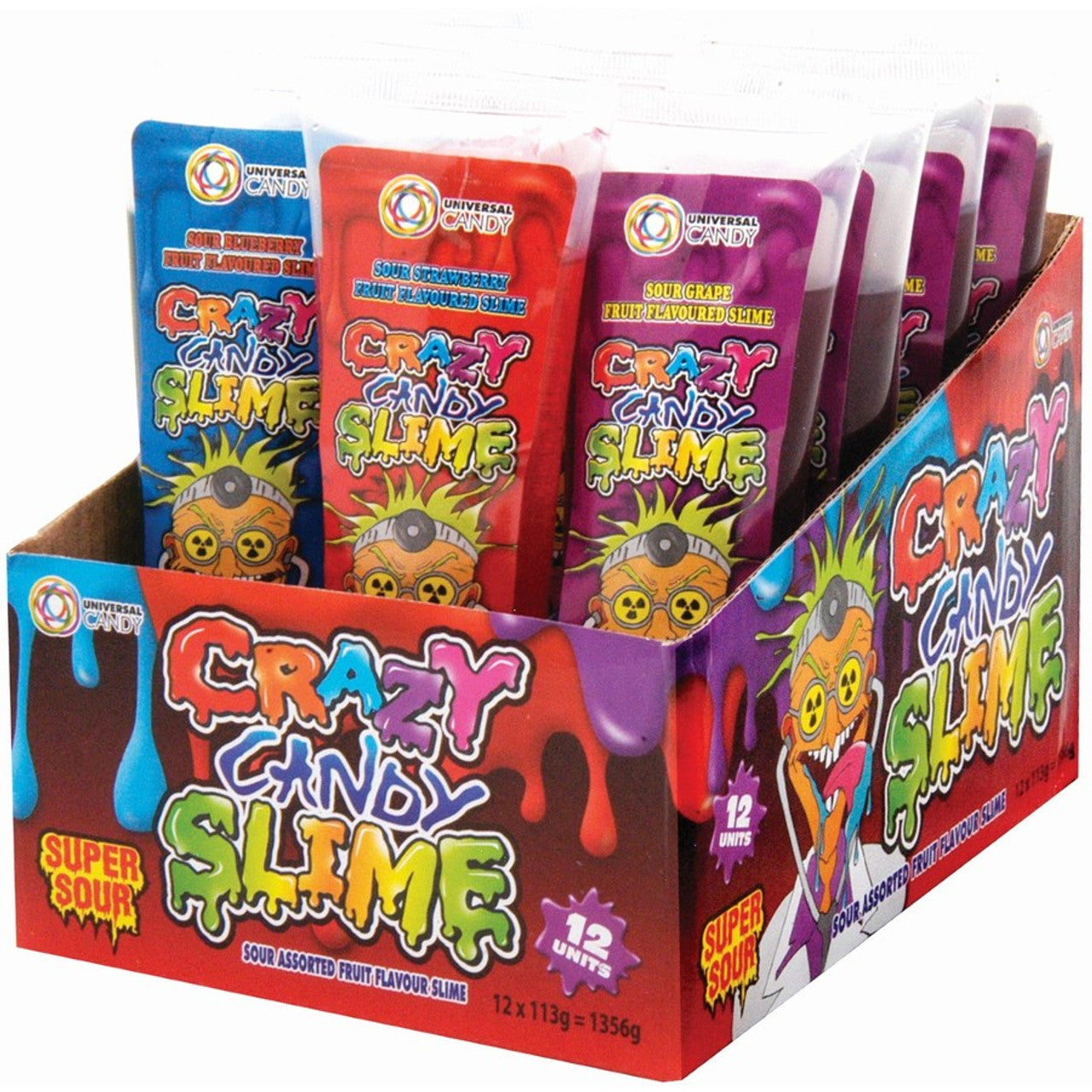 Crazy Candy Slime Sour Strawberry 113g