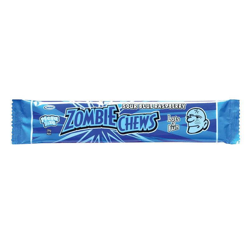 Zombie Chews Sour Blue Raspberry Mega Size 28g