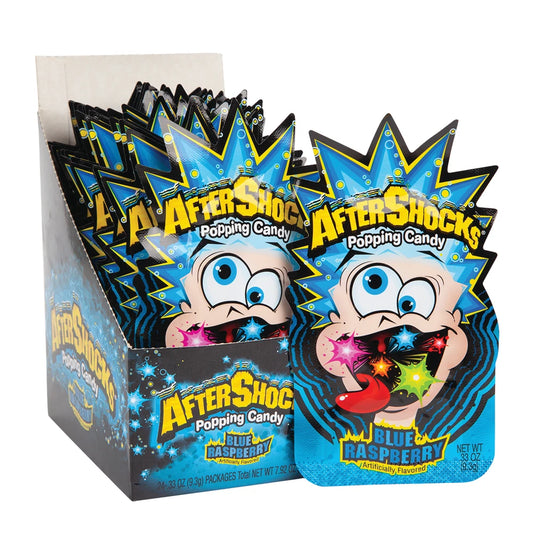 Aftershocks Blue Raspberry Popping Candy .33Oz