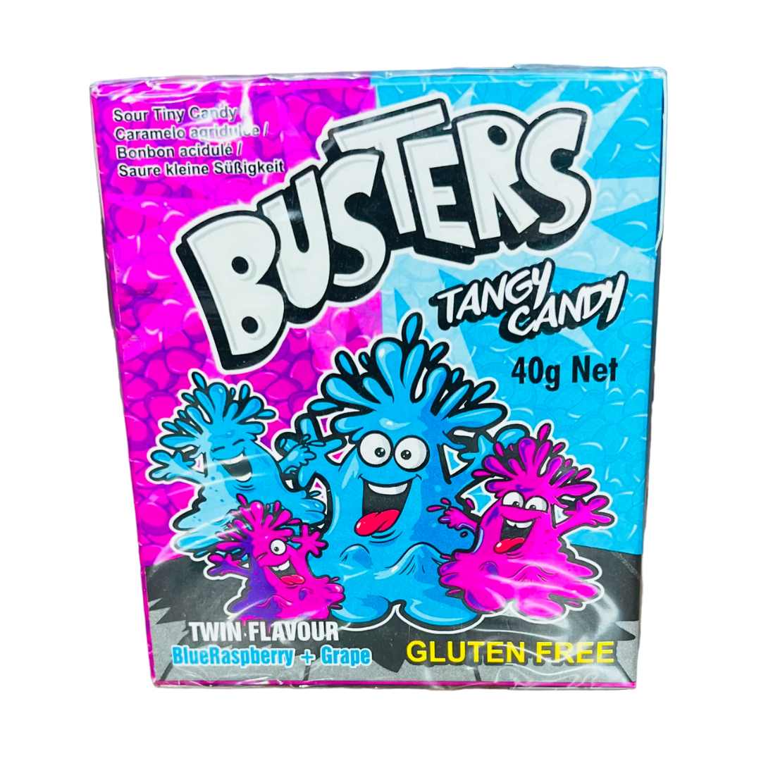 Busters Tangy Candy BlueRaspberry and Grape 40g