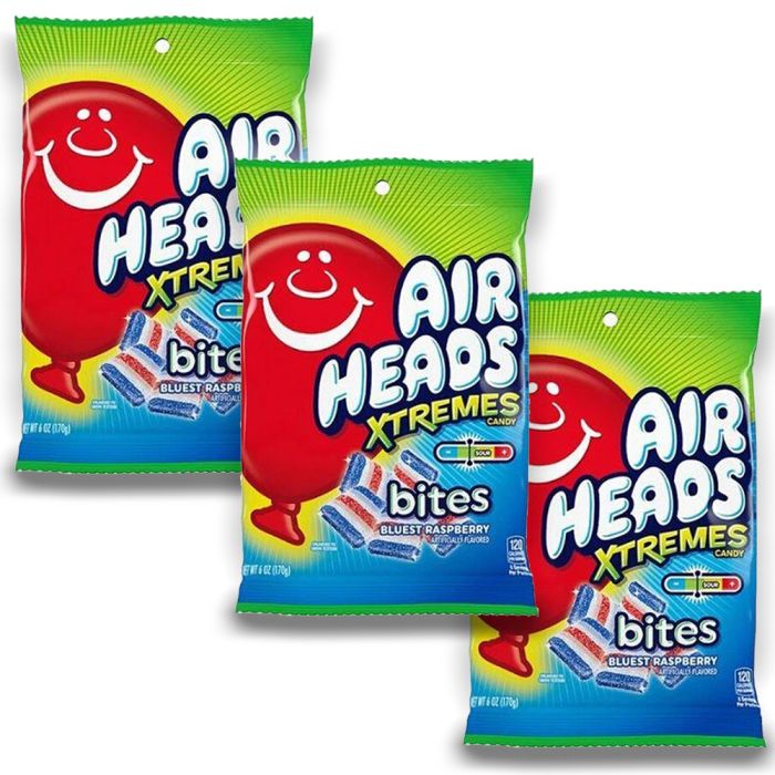 Air Heads Bites Bluest Raspberry Xtremes Candy 170g