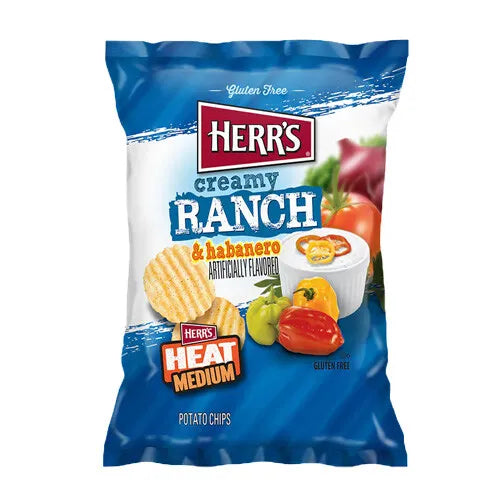 HERR’S Creamy Ranch & Habanero Potato Chips 170g