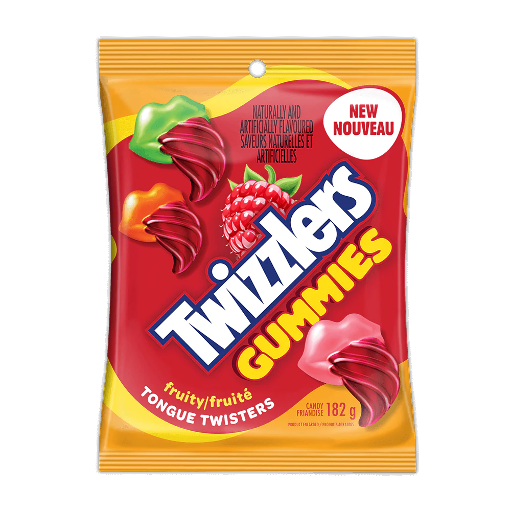 Twizzlers Gummies Fruity Tongue Twisters 182g