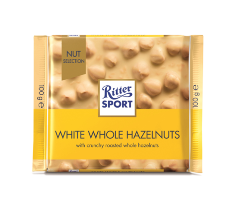 Ritter Sports White Whole Hazelnut 100g