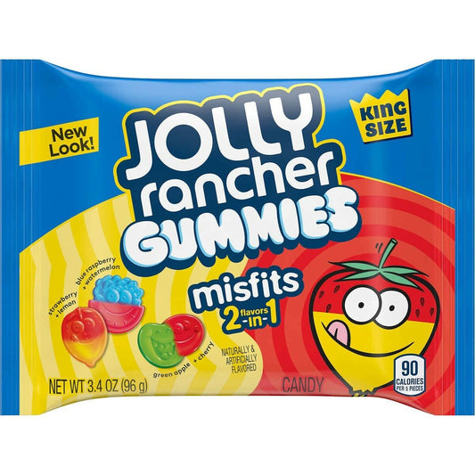 Jolly Rancher Gummies Misfits 2 Flavors in 1 3.4 Oz