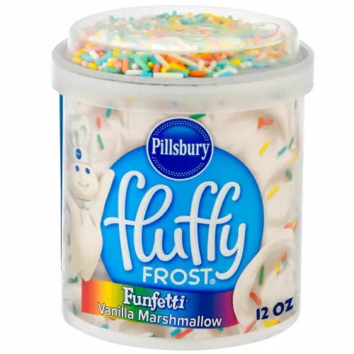Pillsbury Fluffy Frost Funfetti Vanilla Marshmallow 12Oz