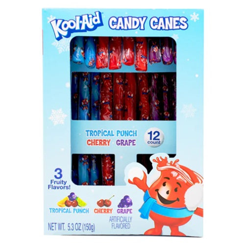 Kool-Aid Candy Canes 3 fruity flavoured 5.3oz