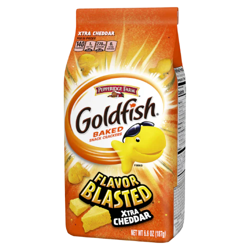 US Pepperidge Farm Goldfish baked snack crackers flavor blasted xtra cheddar 6.6oz