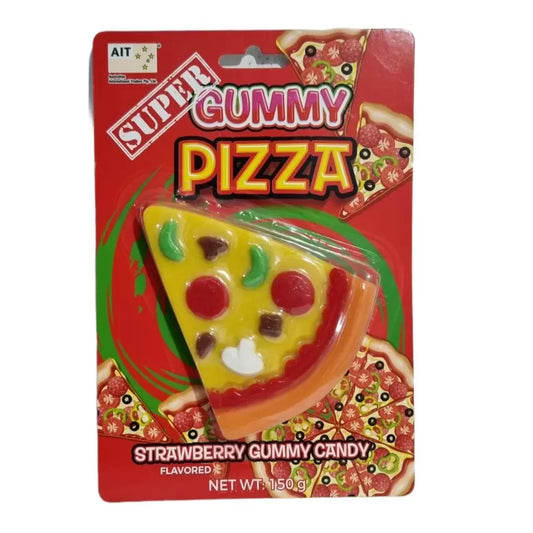 Super Gummy Pizza Strawberry Flavoured Gummy Candy 150g