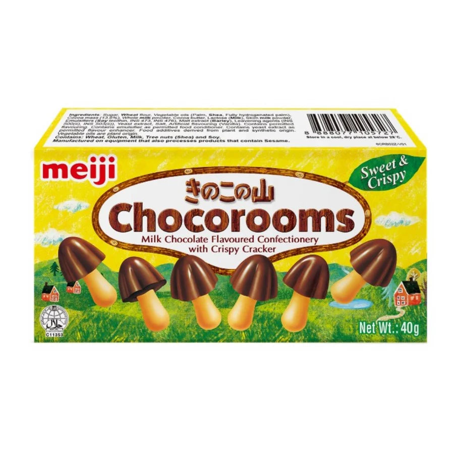 Meiji Chocorooms Milk Chocolate flavoured 40g